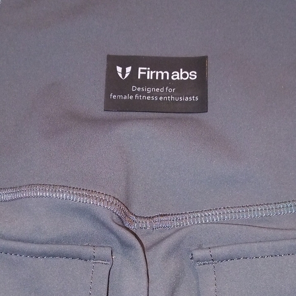 Grey Scrunch High Waist Leggings with Cargo Pockets Sz L - Picture 9 of 11